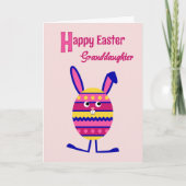 Ostereier-Hengstpink Feiertagskarte (Vorderseite)