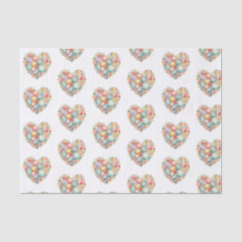 Ostereier Herz Seidenpapier