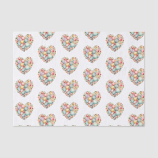 Ostereier Herz Seidenpapier (Vorderseite)