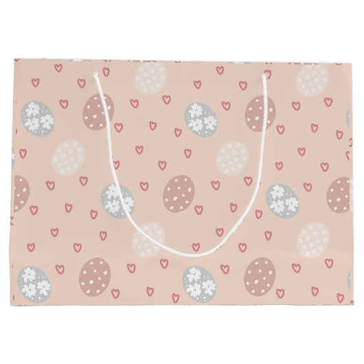 Ostereier Herzlich willkommen Große Geschenktüte (Rückseite)