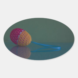 Ostereier Holiday Blue und Green Oval Aufkleber