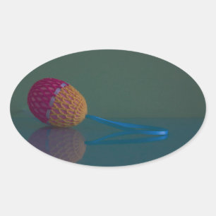Ostereier Holiday Blue und Green Oval Aufkleber