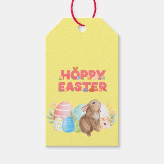 Ostereier Hoppy Ostertag Geschenkanhänger (Vorderseite)