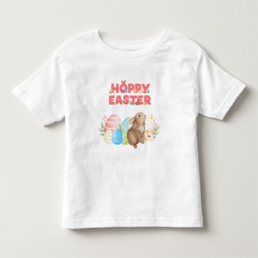 Ostereier Hoppy Ostertag Kleinkind T-shirt (Vorderseite)
