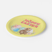 Ostereier Hoppy Ostertag Pappteller (Schrägansicht)