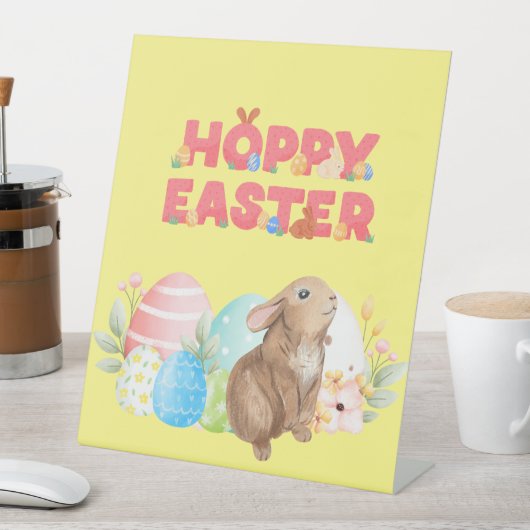 Ostereier Hoppy Ostertag Sockelschild (In Situ)