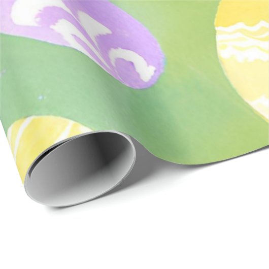 Ostereier | Hübsche Pastel Wasserfarbeneier Jagd Geschenkpapier (Rolleneckpunkt)