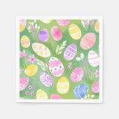 Ostereier | Hübsche Pastel Wasserfarbeneier Jagd Serviette (Vorderseite)