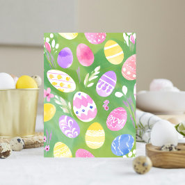 Ostereier | Hübsche Pastellfarbenkarte Karte