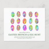 Ostereier Hunt Brunch Aquarell Modernes Grün (Vorderseite)