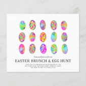 Ostereier Hunt Brunch Wasserfarbe modern Flyer (Vorne)