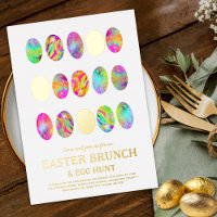 Ostereier Hunt Brunch Wasserfarbe Modernes Gold