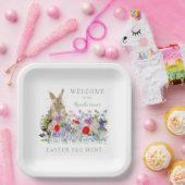 Ostereier Hunt Bunny Floral Pappteller (Party)
