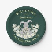 Ostereier Hunt Bunny Floral Pappteller (Vorderseite)