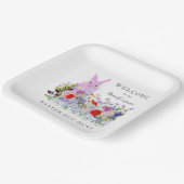 Ostereier Hunt Bunny Floral Willkommen Pappteller (Gewinkelt)