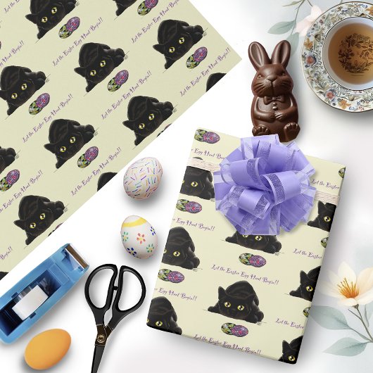 Ostereier Hunt Cat Funny Geschenkpapier
