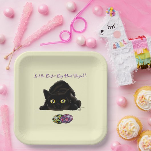 Ostereier Hunt Cat Funny Pappteller (Party)