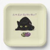 Ostereier Hunt Cat Funny Pappteller (Vorderseite)