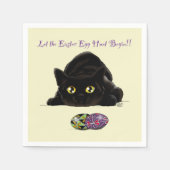 Ostereier Hunt Cat Funny Serviette (Vorderseite)