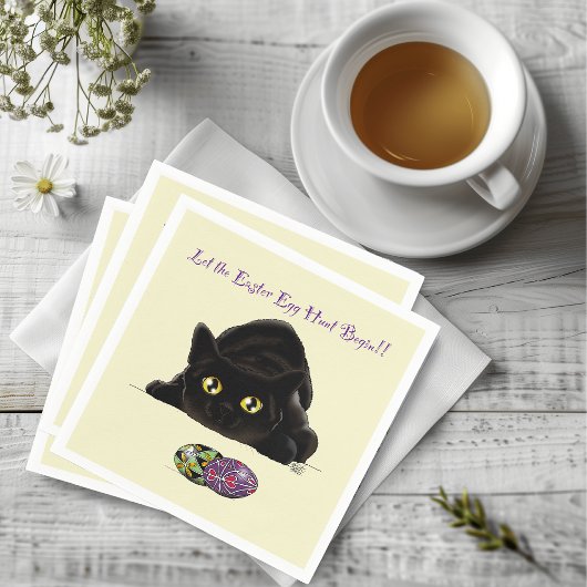 Ostereier Hunt Cat Funny Serviette