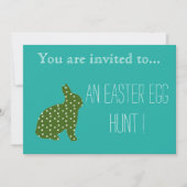 Ostereier Hunt Osterfest Party angesagtes grünes Einladung (Vorderseite)