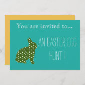 Ostereier Hunt Osterfest Party angesagtes grünes Einladung (Vorne/Hinten)