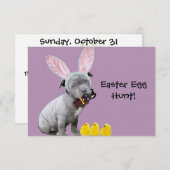 Ostereier Hunt Pitbull Welpen Einladungen (Vorne/Hinten)