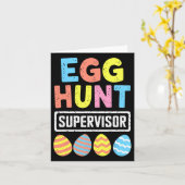Ostereier Hunt Supervisor Rabbit Bunny Ostertag Karte (Gelbe Blume)