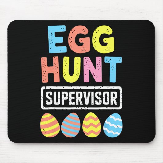 Ostereier Hunt Supervisor Rabbit Bunny Ostertag Mousepad (Vorne)