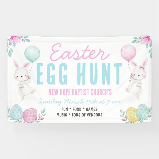 Ostereier Hunt Vinyl Road Banner (Horizontal)