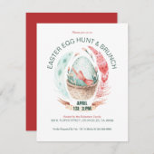 Ostereier-Hütte Osterbrunch laden ein Dankeskarte (Vorne/Hinten)