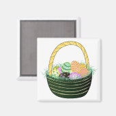 Ostereier im dekorativen Korb Magnet (Vorderseite/Rückseite)
