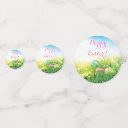 Ostereier im Gras Konfetti (Rückseiten)