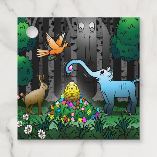 Ostereier im magischen Wald Geschenkanhänger (Vorderseite)