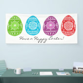 Ostereier im ukrainischen Stil, eigener Text 2.5'  Banner (Messe)