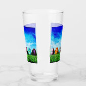 Ostereier in einer Reihe Glas (Links)