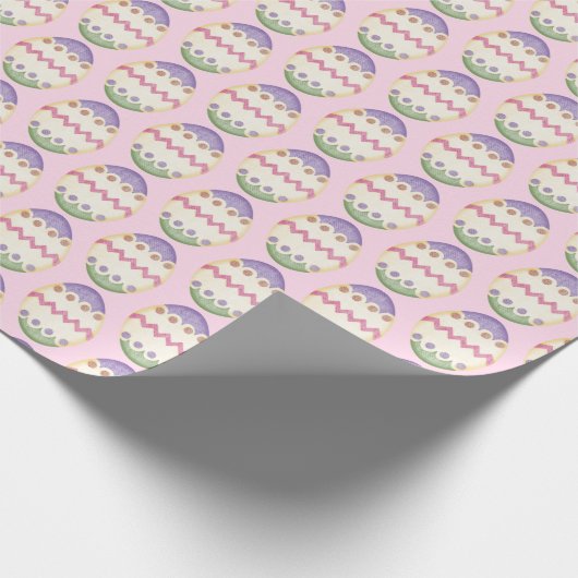 Ostereier in Rosa Geschenkpapier (Ecke)