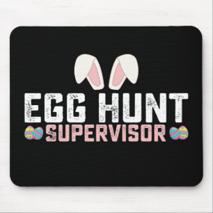 Ostereier-Jagd-Aufseher Lustiger Osterhase Kaninch Mousepad