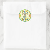 Ostereier-Jagd Bunny in Blue Egg Round Stickers (Tasche)