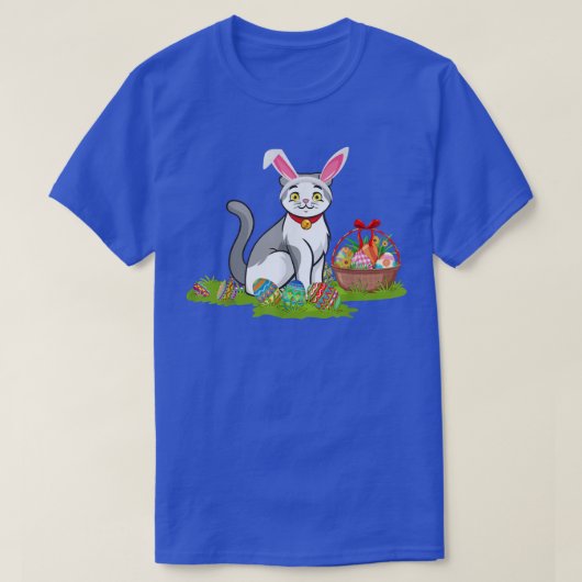 Ostereier Jagd Bunny Scottish Fold Cat Oster T-Shirt (Design vorne)