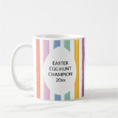 Ostereier Jagd Champion farbenfroh, modern gestrei Kaffeetasse (Links)
