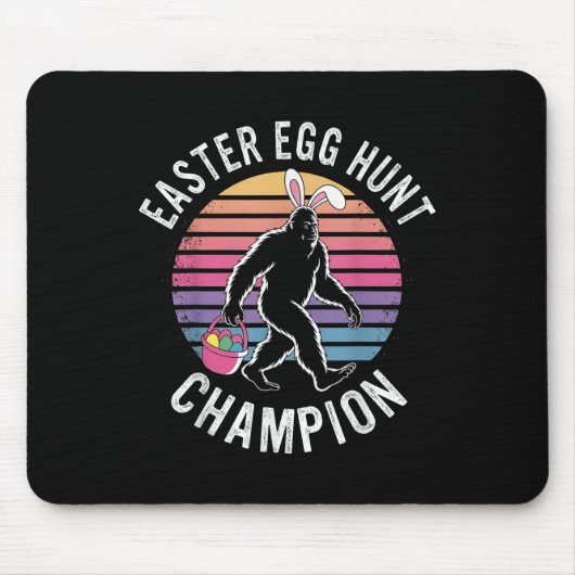 Ostereier Jagd Champion Funny Bigfoot Bunny Egg Mousepad (Vorne)