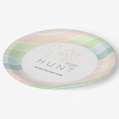 Ostereier Jagd Creamy Ice Creme Party Pappteller (Schrägansicht)