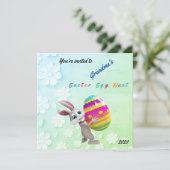 Ostereier Jagd Einladung Ferienwohnung Karte (Stehend Vorderseite)