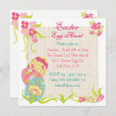 Ostereier Jagd Einladung Party (Vorne/Hinten)