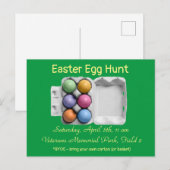 Ostereier Jagd Einladung Postkarte (Vorne/Hinten)