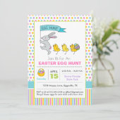 Ostereier-Jagd Einladung Sonnige Parade (Stehend Vorderseite)