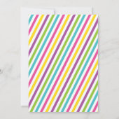 Ostereier Jagd farbenfrohe Eier Einladung (Rückseite)