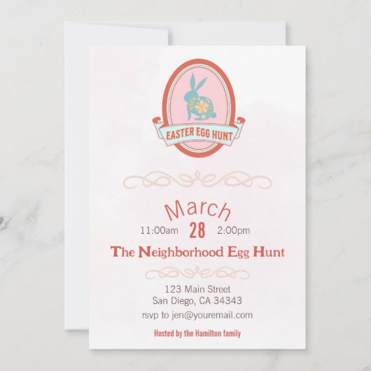 Ostereier-Jagd Frühlingssonne Party Einladung (Vorderseite)