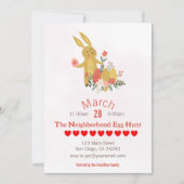 Ostereier-Jagd Frühlingssonne Party Einladung (Vorderseite)
